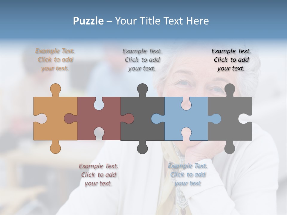 Copyspace Portrait Elder PowerPoint Template