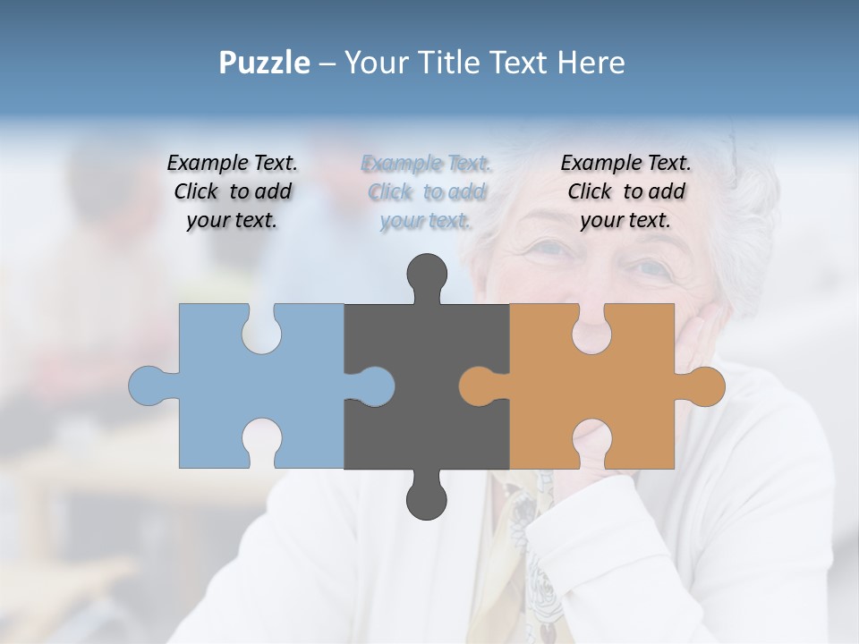 Copyspace Portrait Elder PowerPoint Template