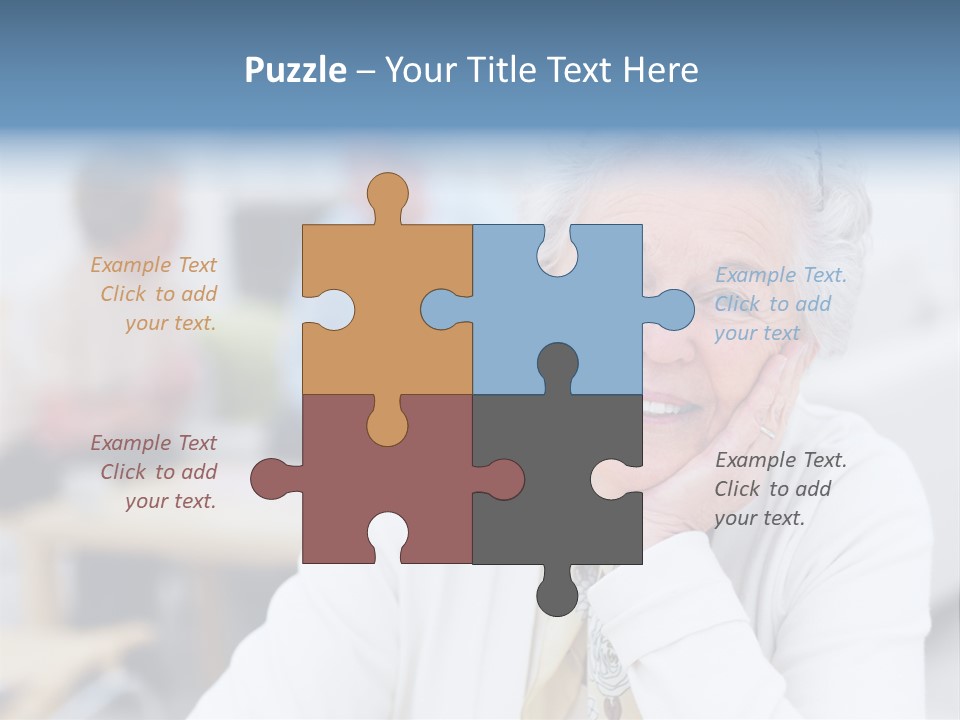 Copyspace Portrait Elder PowerPoint Template