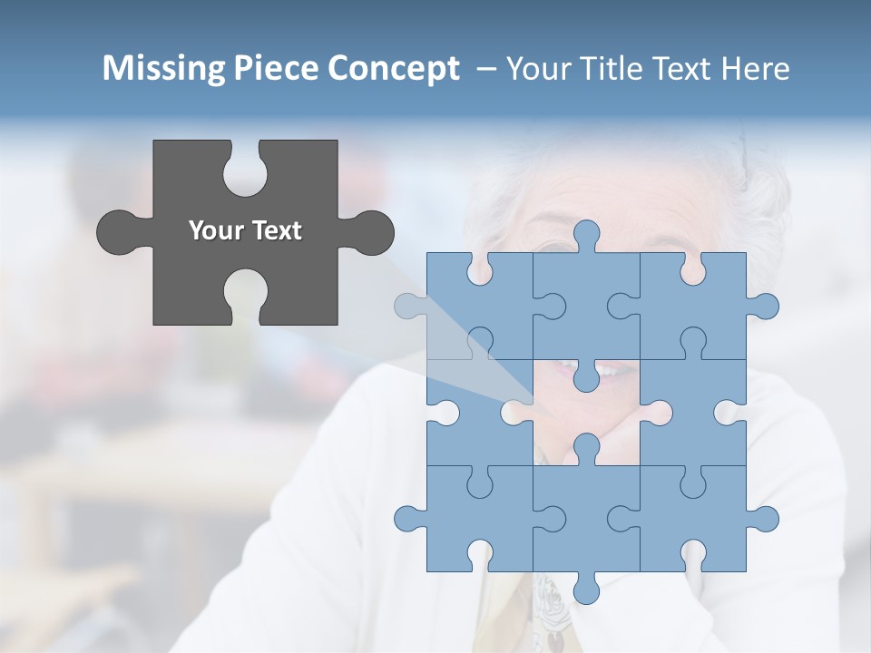 Copyspace Portrait Elder PowerPoint Template