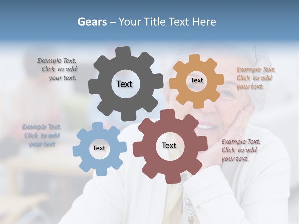 Copyspace Portrait Elder PowerPoint Template