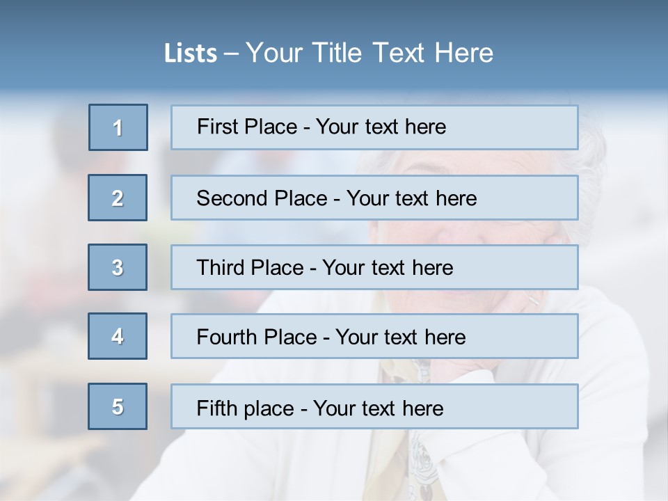 Copyspace Portrait Elder PowerPoint Template