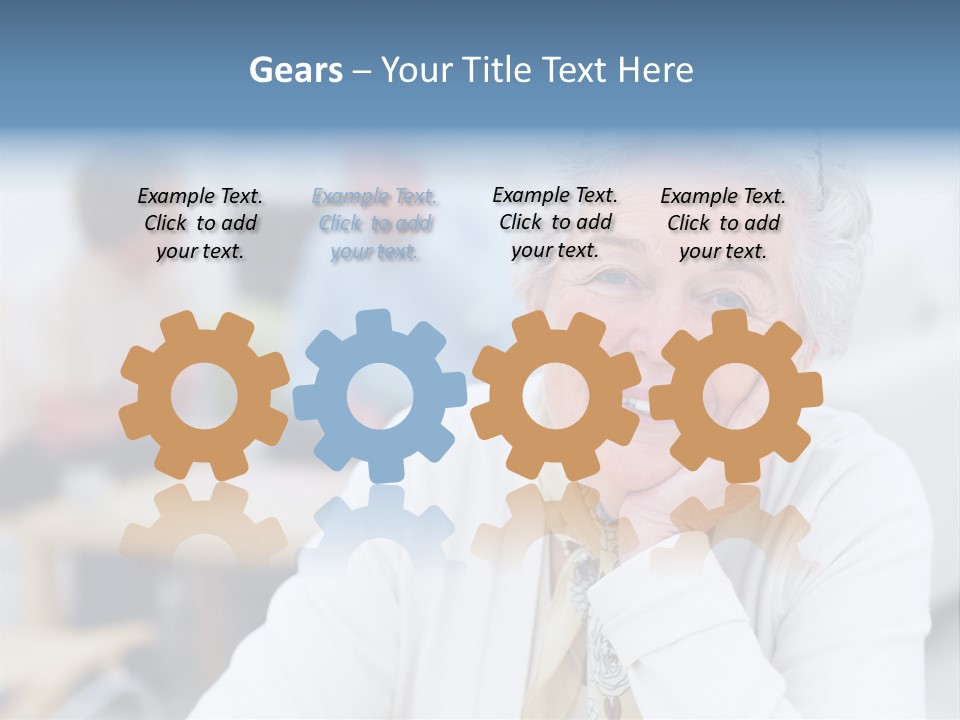 Copyspace Portrait Elder PowerPoint Template