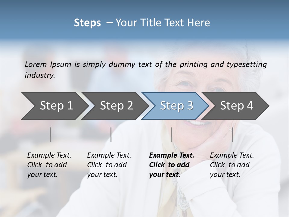 Copyspace Portrait Elder PowerPoint Template