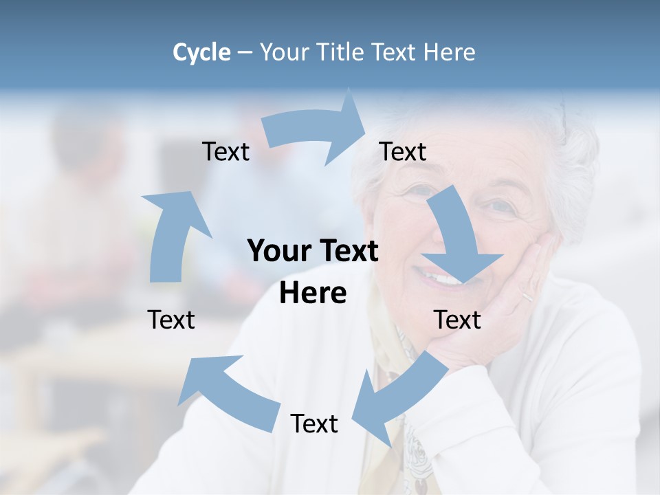 Copyspace Portrait Elder PowerPoint Template