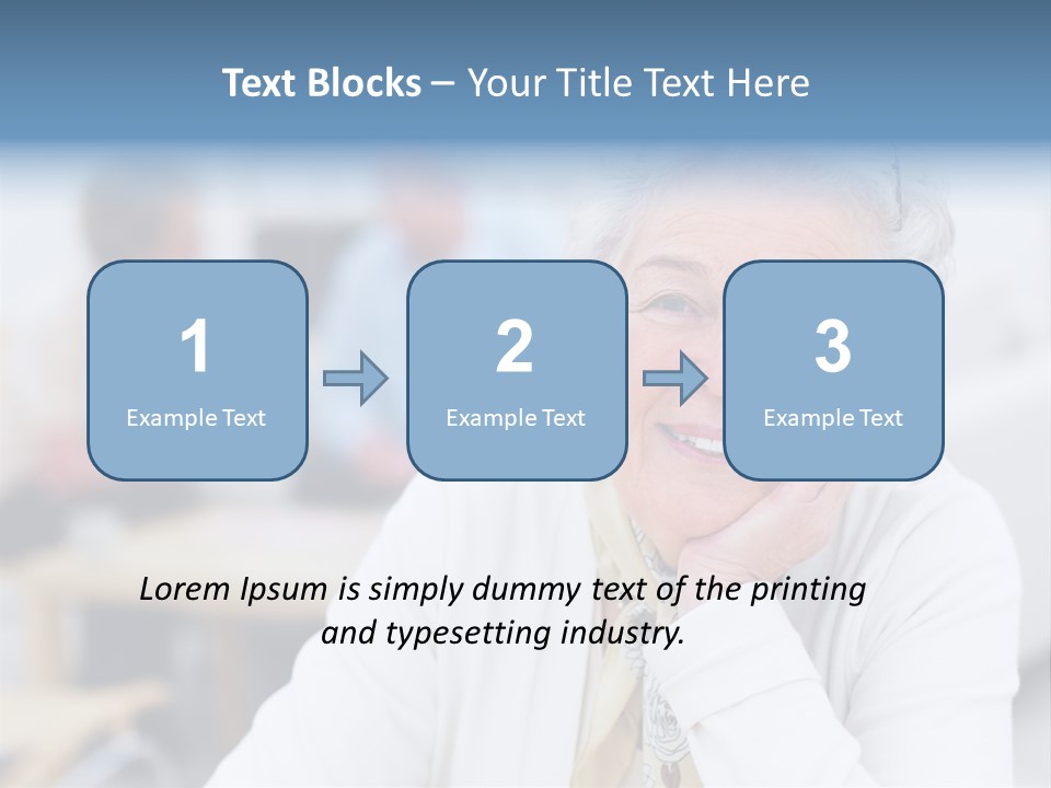 Copyspace Portrait Elder PowerPoint Template