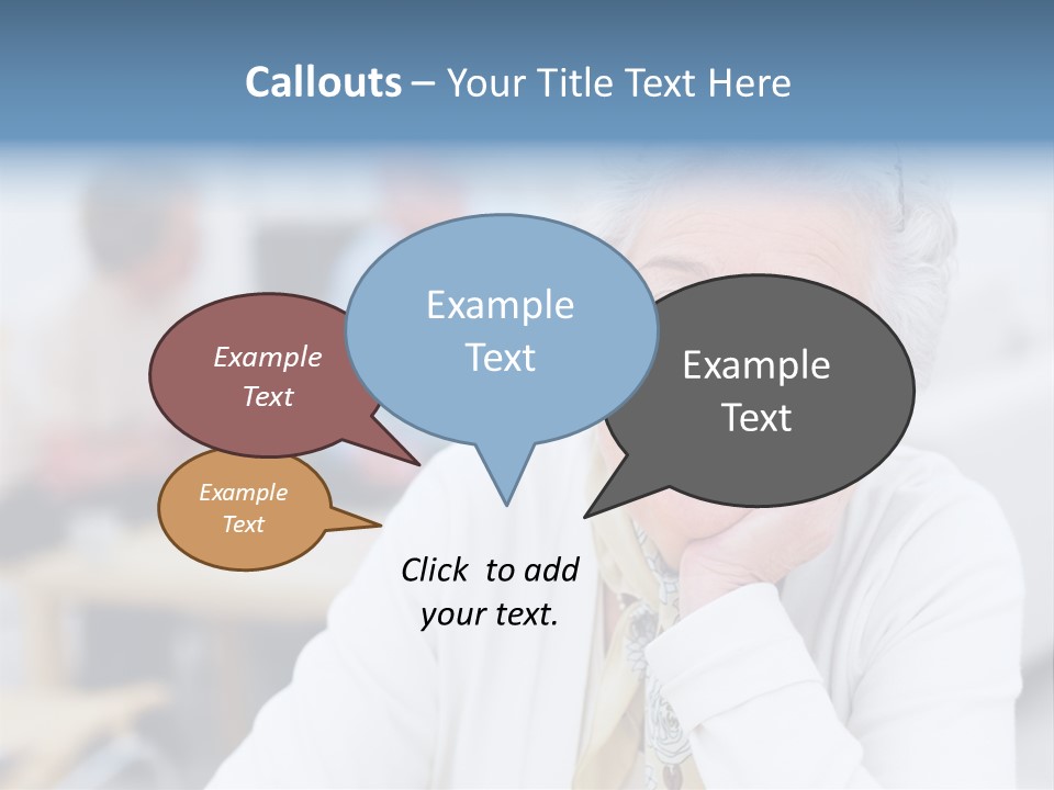 Copyspace Portrait Elder PowerPoint Template