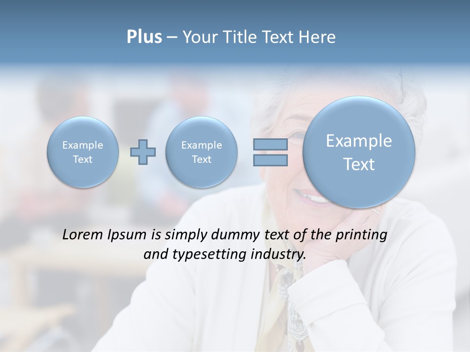 Copyspace Portrait Elder PowerPoint Template