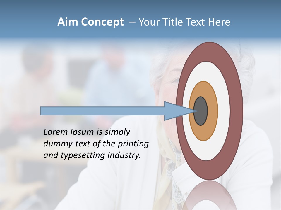 Copyspace Portrait Elder PowerPoint Template