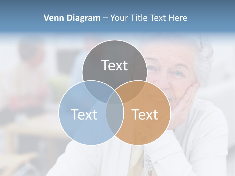 Copyspace Portrait Elder PowerPoint Template