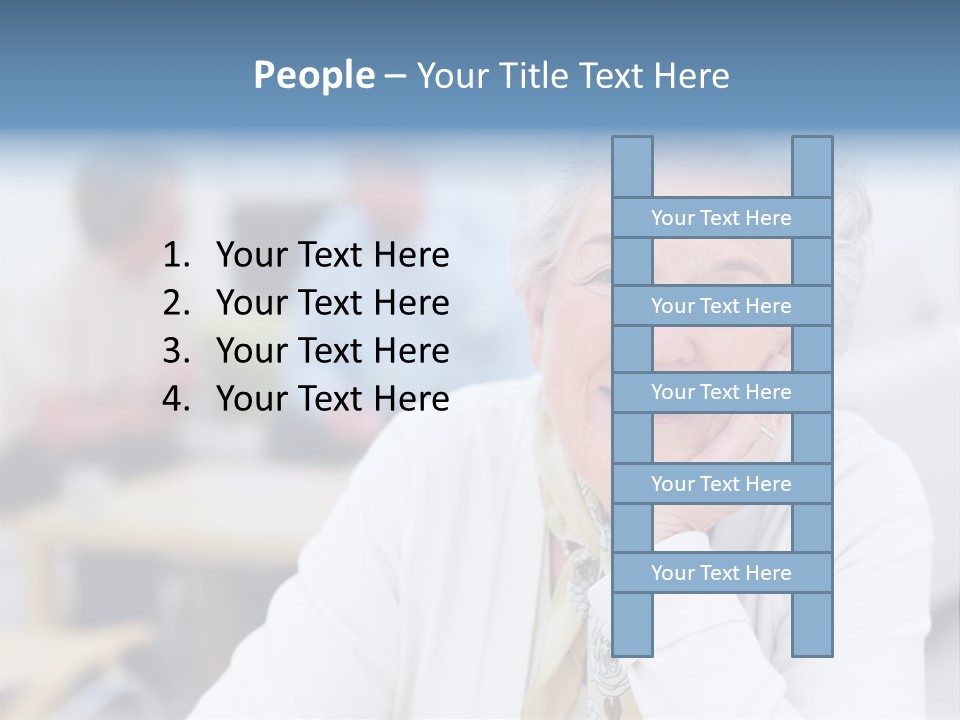 Copyspace Portrait Elder PowerPoint Template