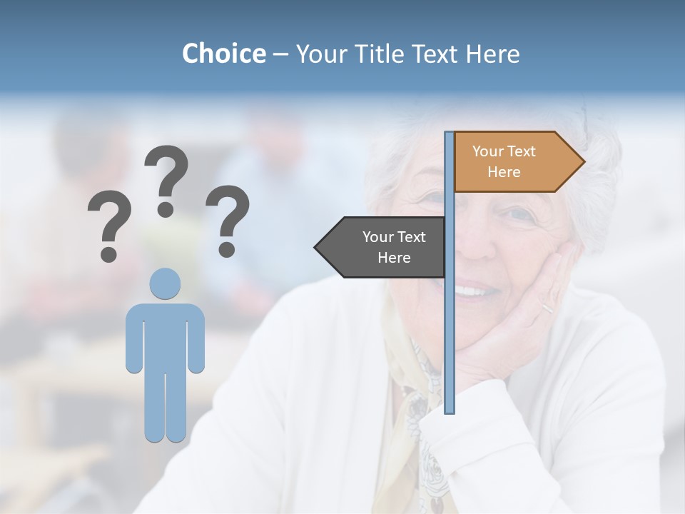 Copyspace Portrait Elder PowerPoint Template
