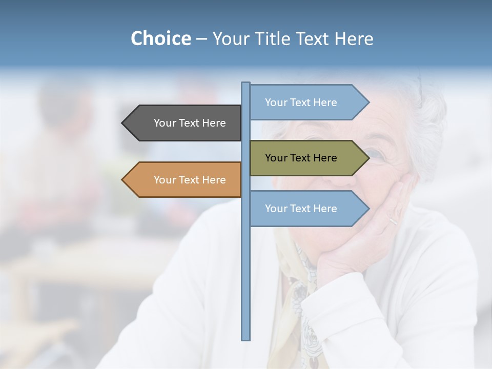 Copyspace Portrait Elder PowerPoint Template