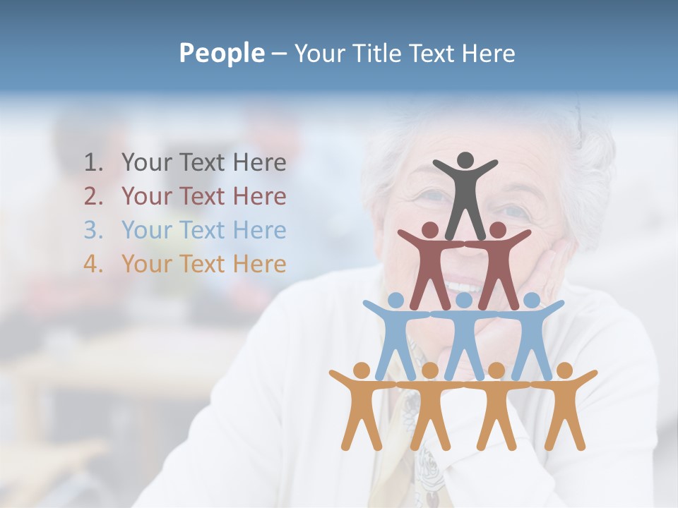 Copyspace Portrait Elder PowerPoint Template