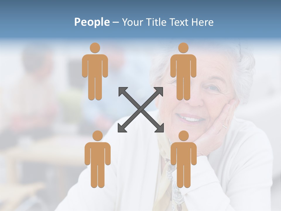 Copyspace Portrait Elder PowerPoint Template
