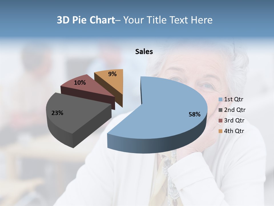 Copyspace Portrait Elder PowerPoint Template