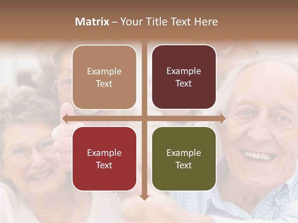 Mature Smiling Girls PowerPoint Template