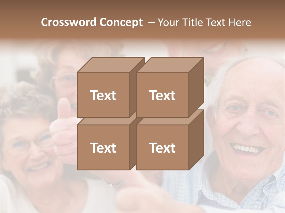 Mature Smiling Girls PowerPoint Template