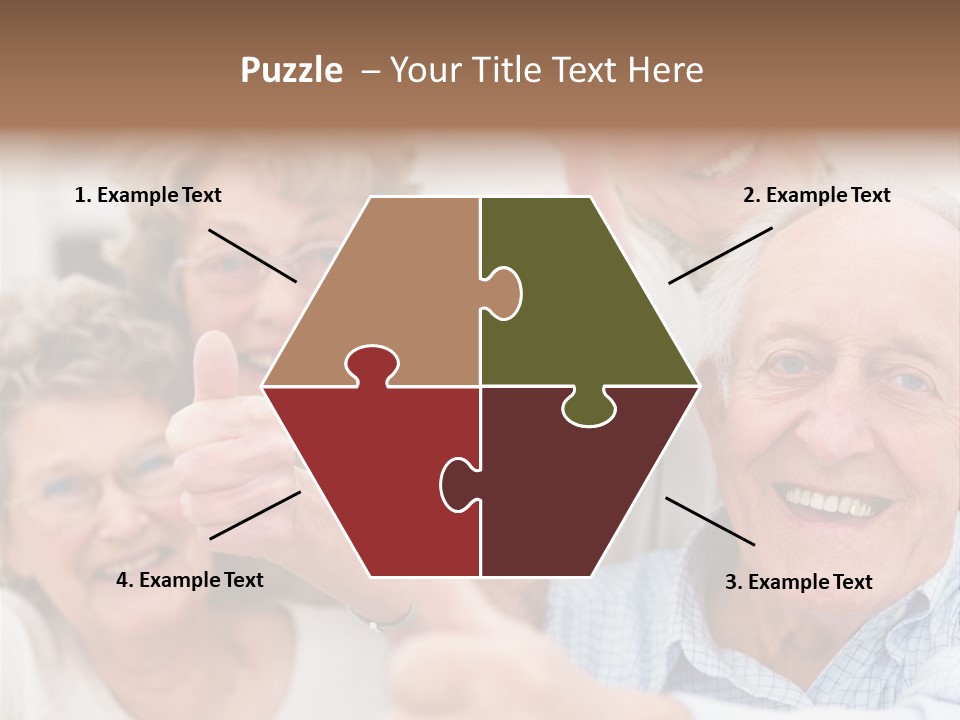 Mature Smiling Girls PowerPoint Template