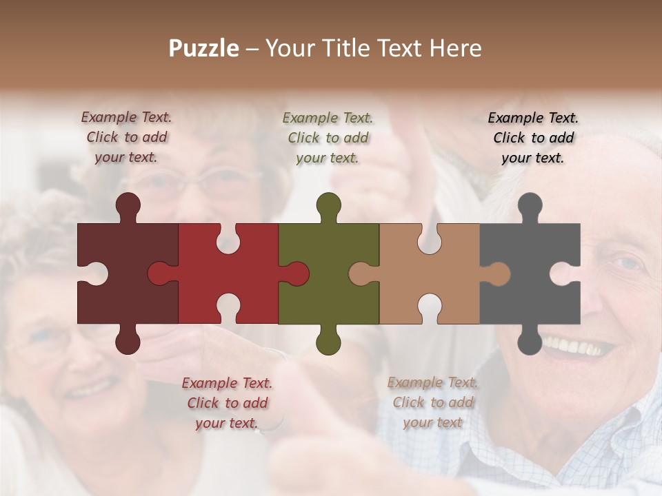 Mature Smiling Girls PowerPoint Template