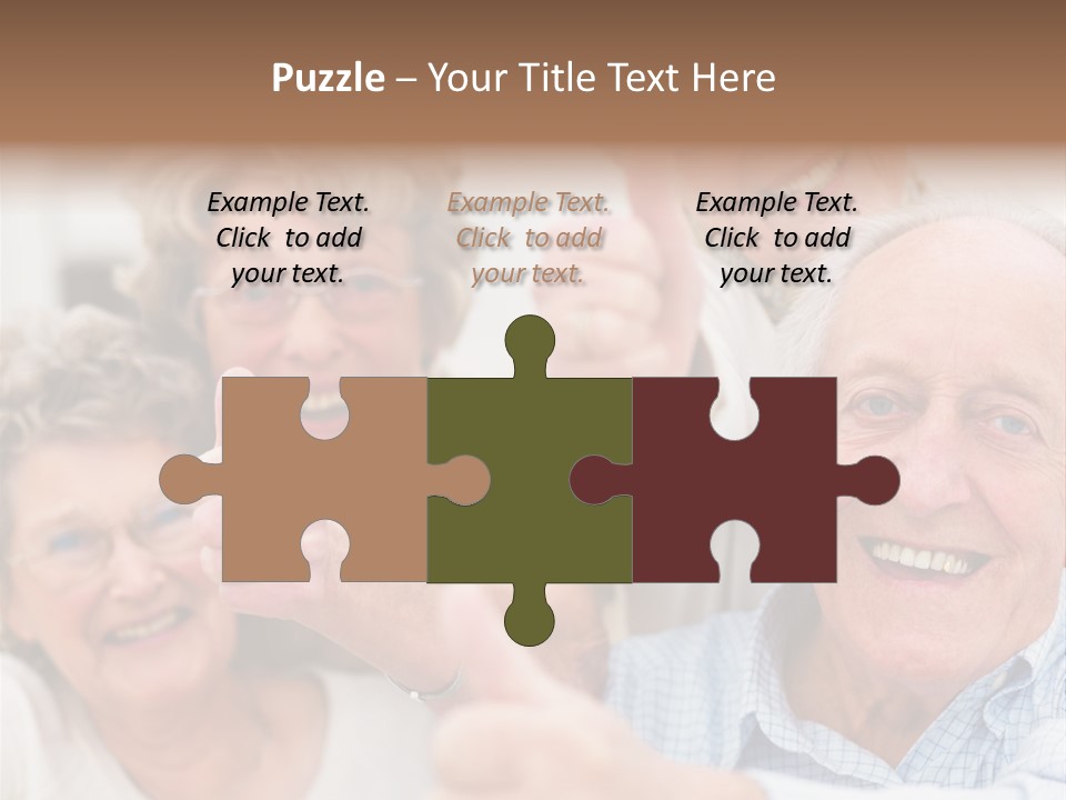 Mature Smiling Girls PowerPoint Template