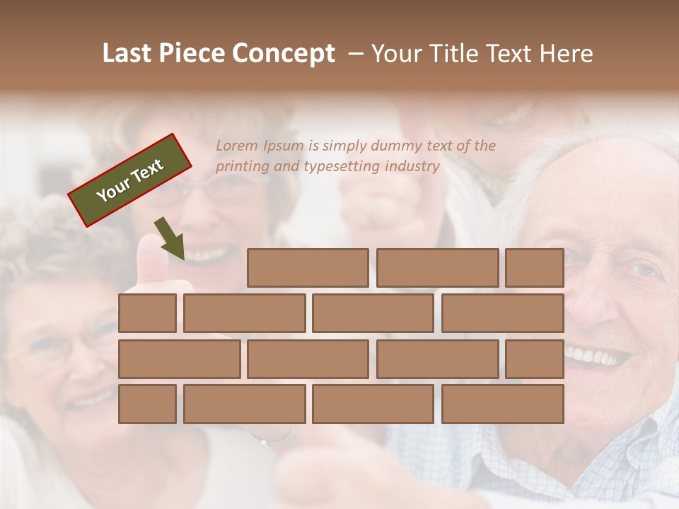 Mature Smiling Girls PowerPoint Template