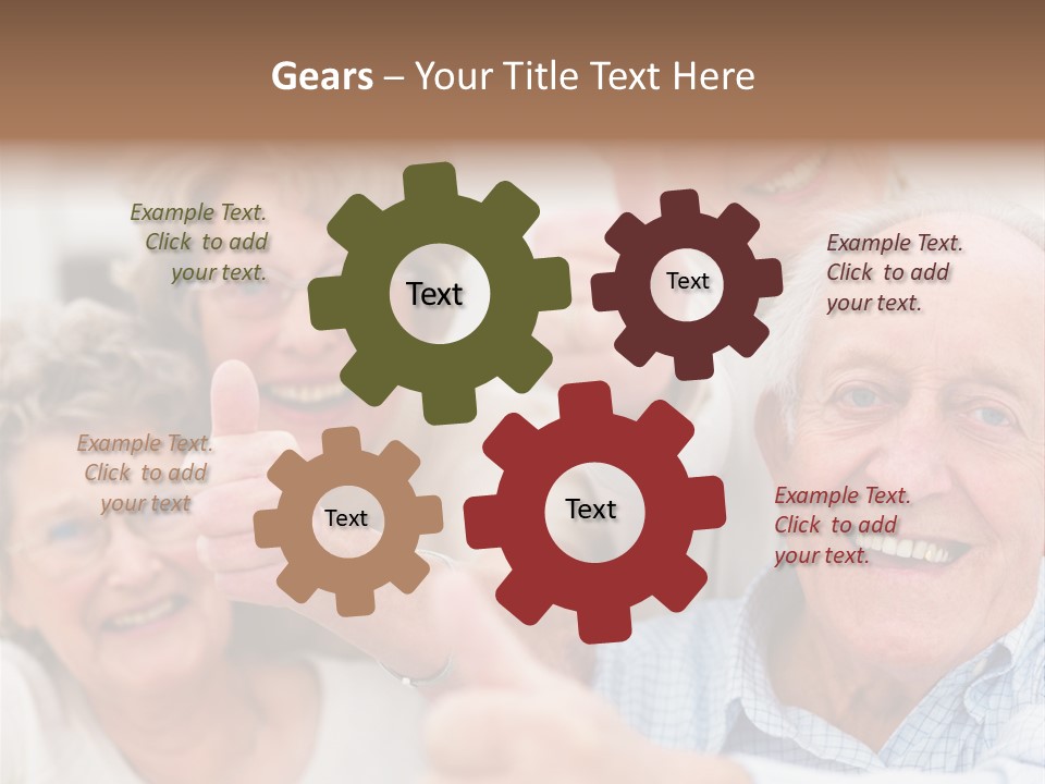 Mature Smiling Girls PowerPoint Template