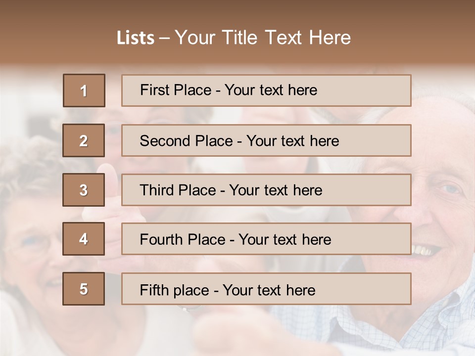 Mature Smiling Girls PowerPoint Template