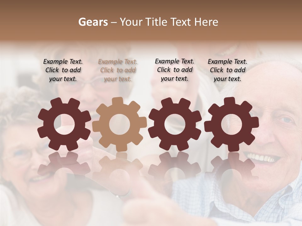 Mature Smiling Girls PowerPoint Template