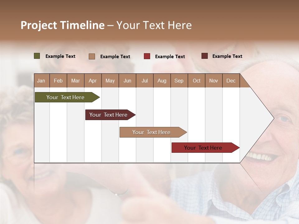Mature Smiling Girls PowerPoint Template