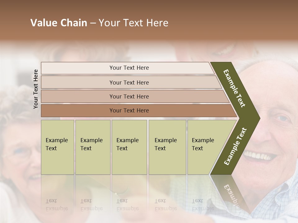 Mature Smiling Girls PowerPoint Template