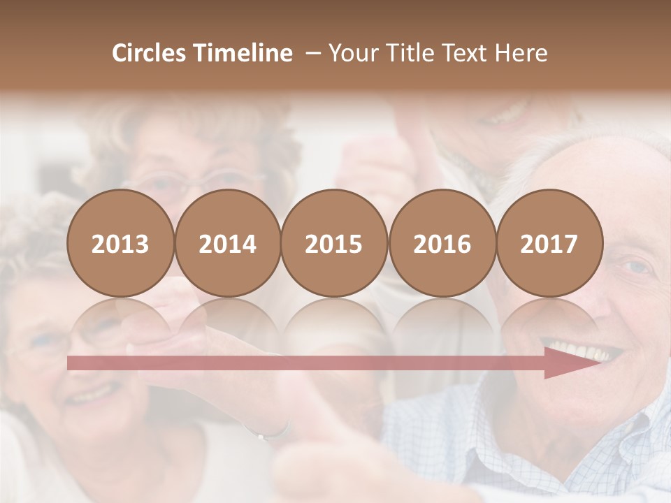 Mature Smiling Girls PowerPoint Template