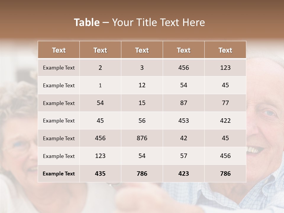 Mature Smiling Girls PowerPoint Template