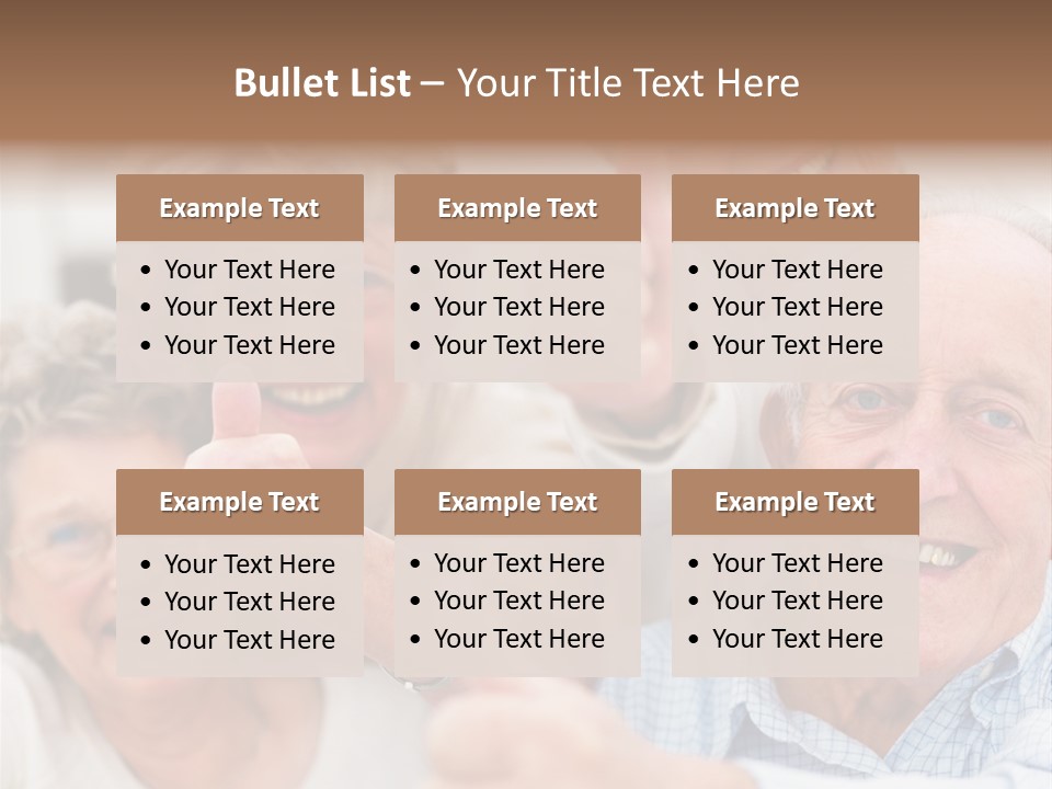 Mature Smiling Girls PowerPoint Template