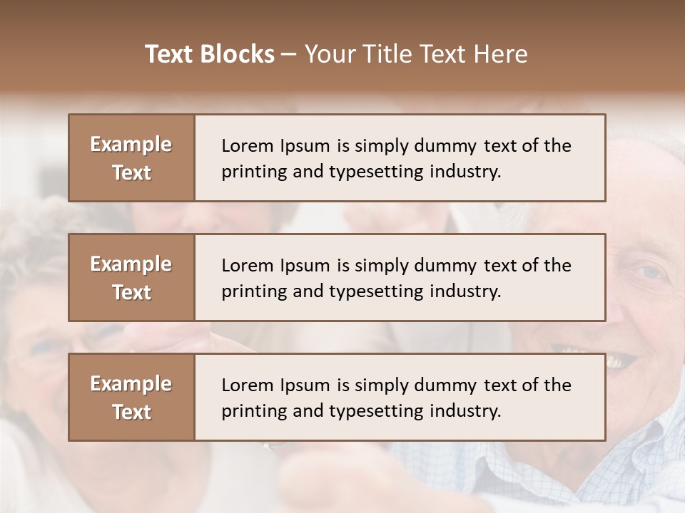 Mature Smiling Girls PowerPoint Template