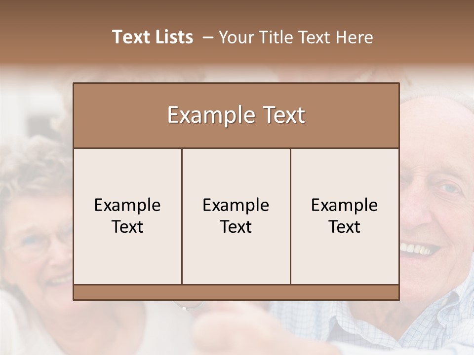 Mature Smiling Girls PowerPoint Template