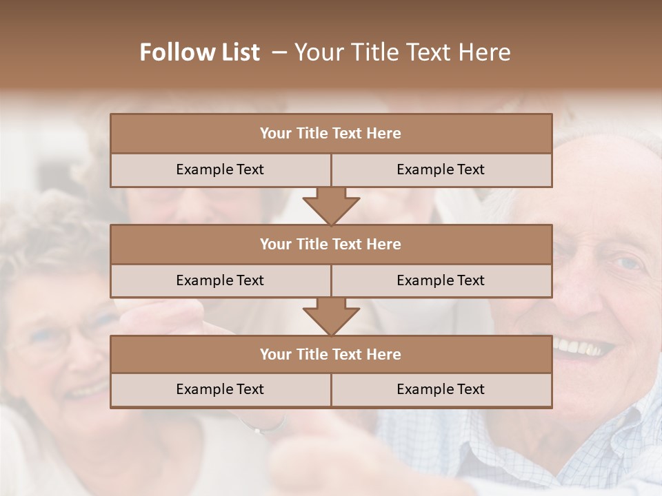 Mature Smiling Girls PowerPoint Template