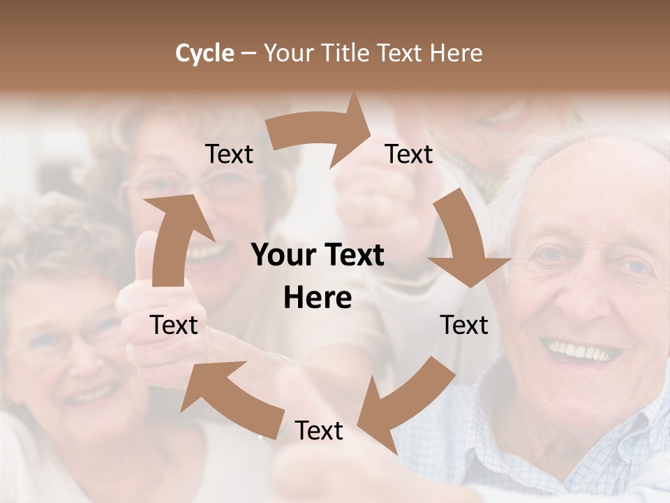 Mature Smiling Girls PowerPoint Template