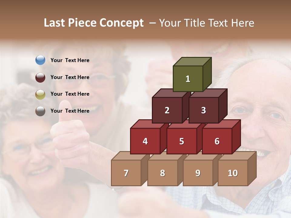 Mature Smiling Girls PowerPoint Template