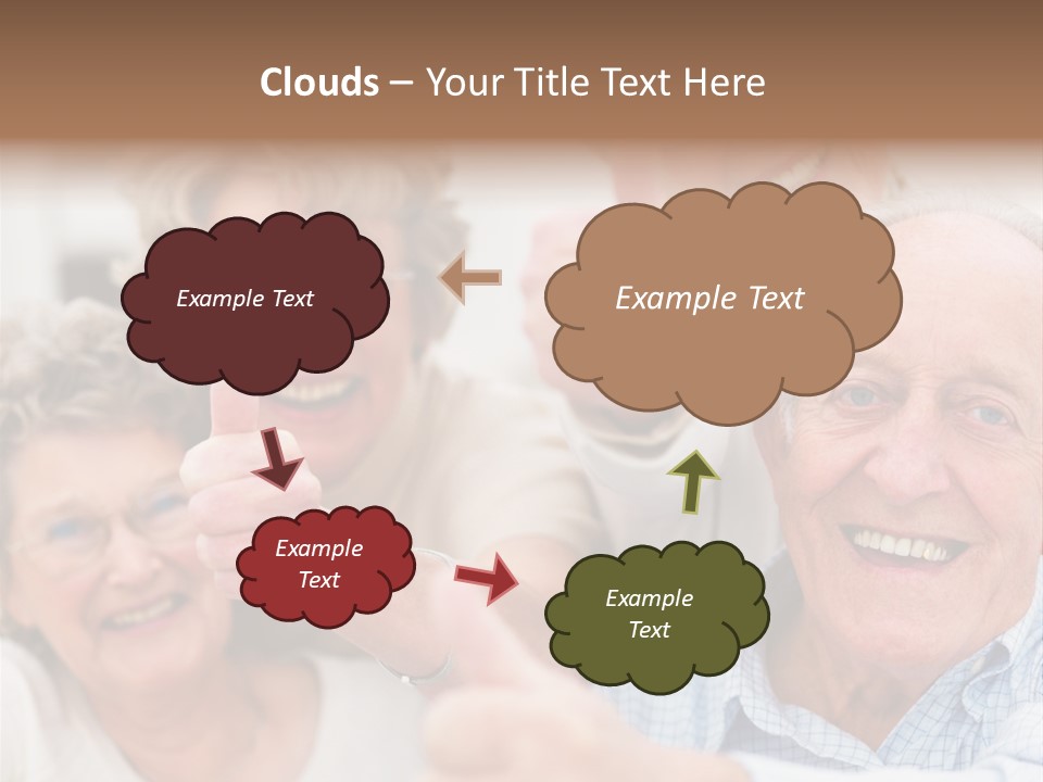 Mature Smiling Girls PowerPoint Template