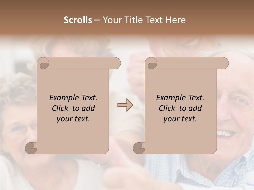 Mature Smiling Girls PowerPoint Template