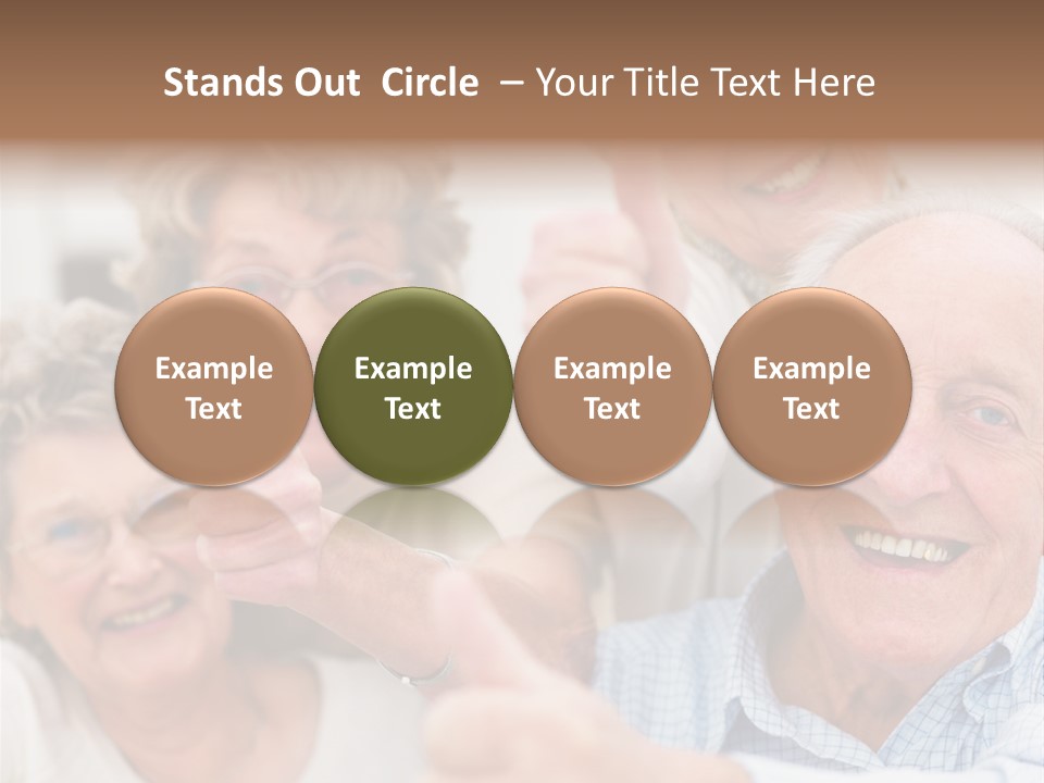 Mature Smiling Girls PowerPoint Template