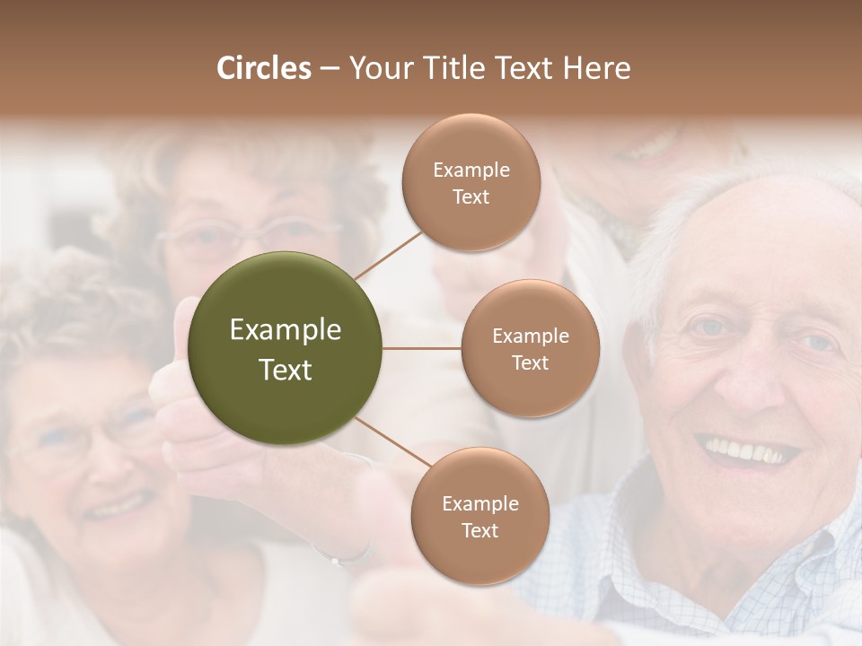 Mature Smiling Girls PowerPoint Template