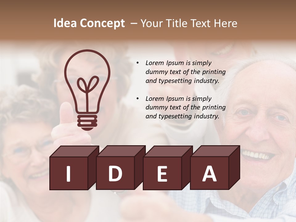 Mature Smiling Girls PowerPoint Template