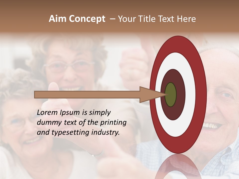 Mature Smiling Girls PowerPoint Template