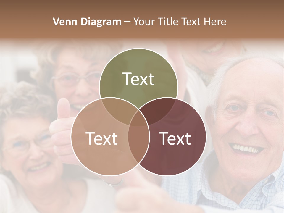 Mature Smiling Girls PowerPoint Template