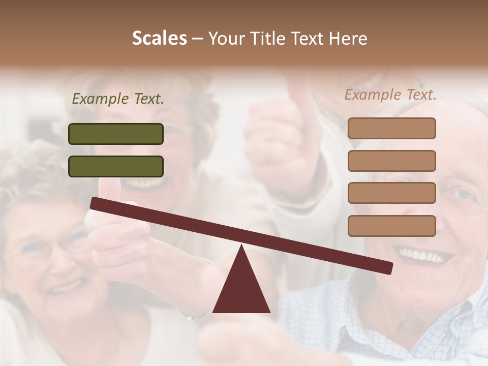 Mature Smiling Girls PowerPoint Template