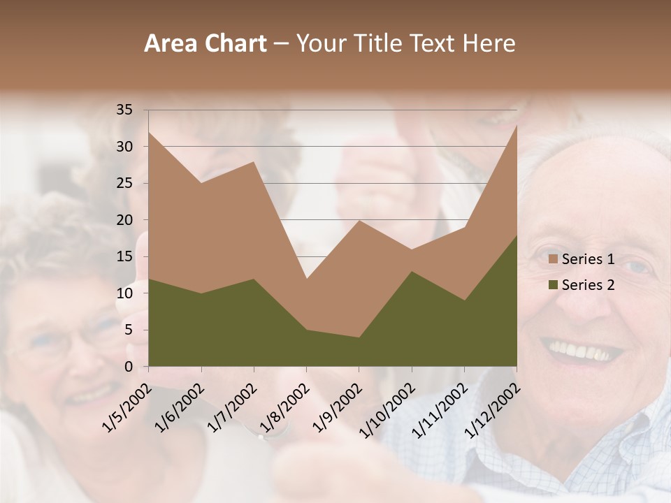 Mature Smiling Girls PowerPoint Template