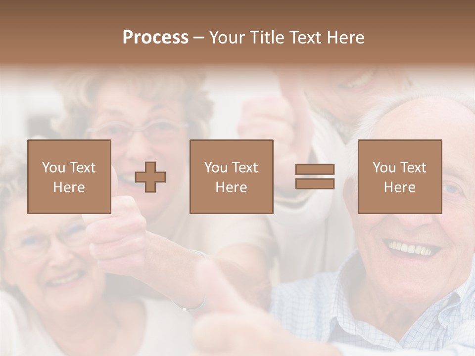 Mature Smiling Girls PowerPoint Template