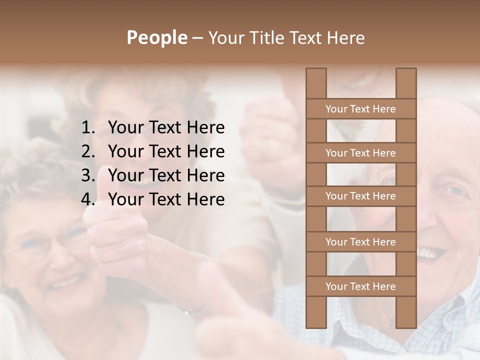 Mature Smiling Girls PowerPoint Template